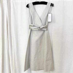 JCrew Occasion Collection Serena Cotton Cady A-Line dress light gray Size 8 NWT